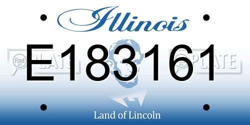 E183161 Illinois License Plate