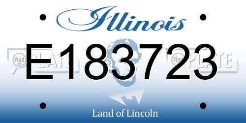 E183723 Illinois License Plate