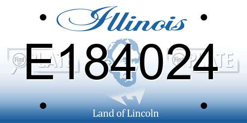 E184024 Illinois License Plate