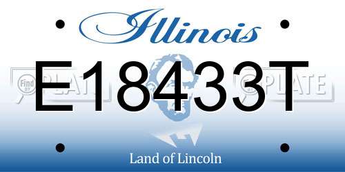 E18433T Illinois License Plate