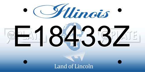 E18433Z Illinois License Plate