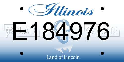 E184976 Illinois License Plate