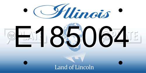 E185064 Illinois License Plate