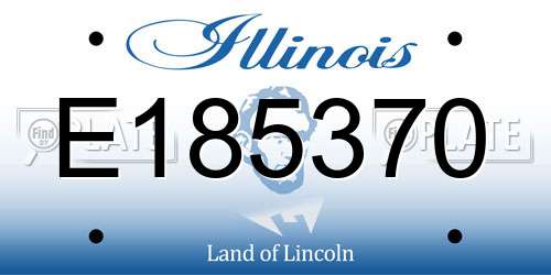 E185370 Illinois License Plate