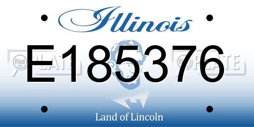 E185376 Illinois License Plate