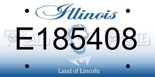 E185408 Illinois License Plate