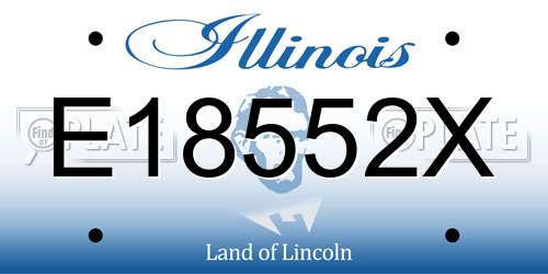 E18552X Illinois License Plate