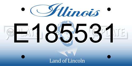E185531 Illinois License Plate