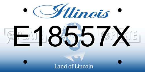 E18557X Illinois License Plate