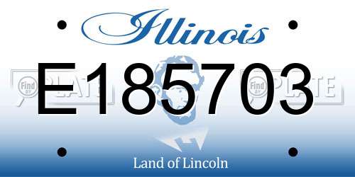 E185703 Illinois License Plate