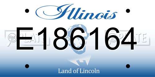 E186164 Illinois License Plate