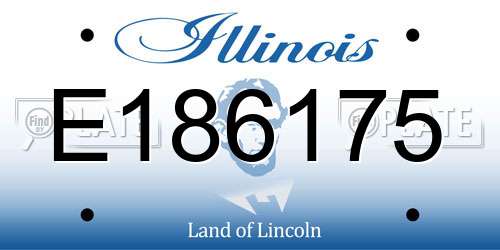 E186175 Illinois License Plate