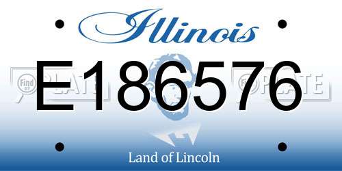E186576 Illinois License Plate