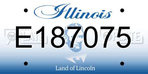 E187075 Illinois License Plate
