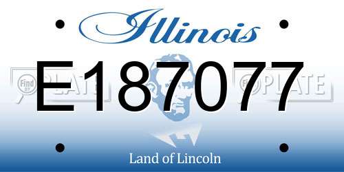 E187077 Illinois License Plate