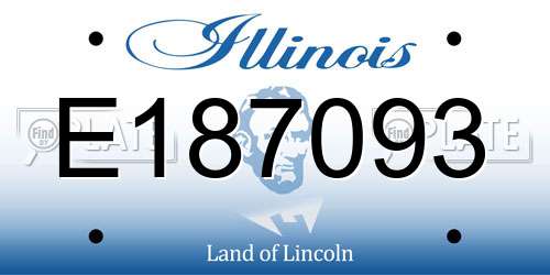 E187093 Illinois License Plate