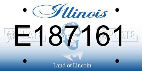 E187161 Illinois License Plate