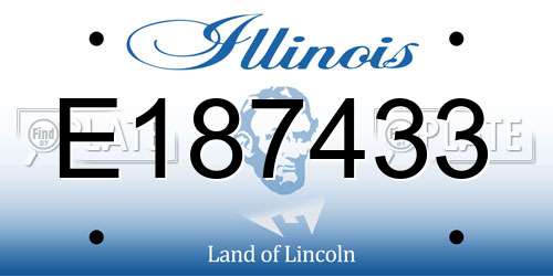 E187433 Illinois License Plate
