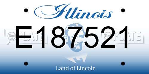 E187521 Illinois License Plate