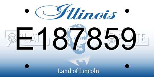 E187859 Illinois License Plate