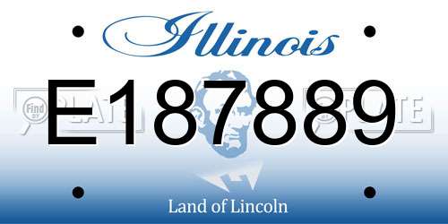 E187889 Illinois License Plate