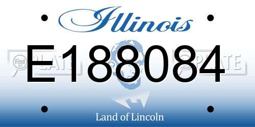 E188084 Illinois License Plate