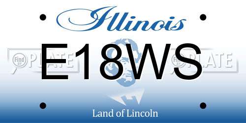 E18WS Illinois License Plate