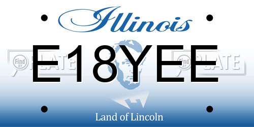 E18YEE Illinois License Plate