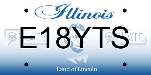 E18YTS Illinois License Plate