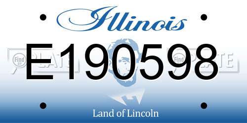 E190598 Illinois License Plate