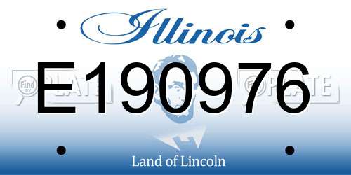 E190976 Illinois License Plate