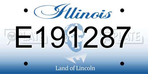 E191287 Illinois License Plate