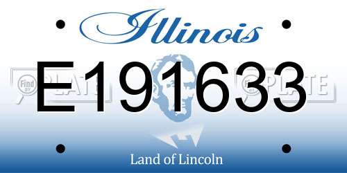 E191633 Illinois License Plate