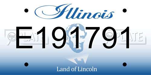 E191791 Illinois License Plate