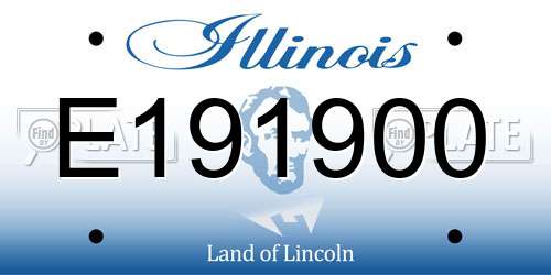 E191900 Illinois License Plate