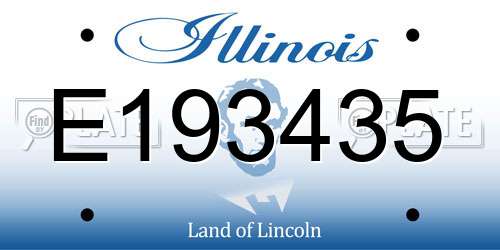 E193435 Illinois License Plate