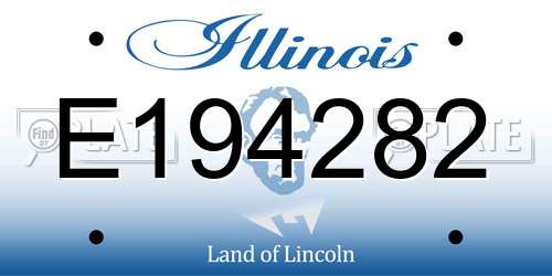 E194282 Illinois License Plate