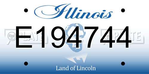 E194744 Illinois License Plate