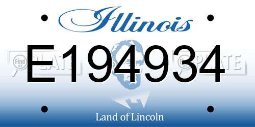 E194934 Illinois License Plate