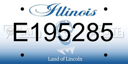 E195285 Illinois License Plate