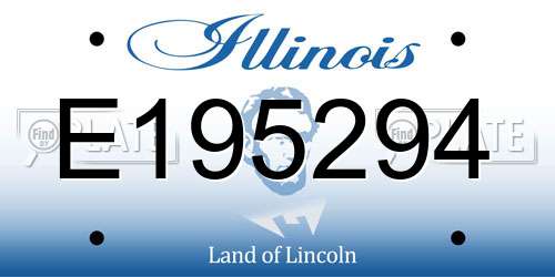 E195294 Illinois License Plate
