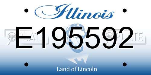 E195592 Illinois License Plate