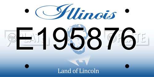E195876 Illinois License Plate