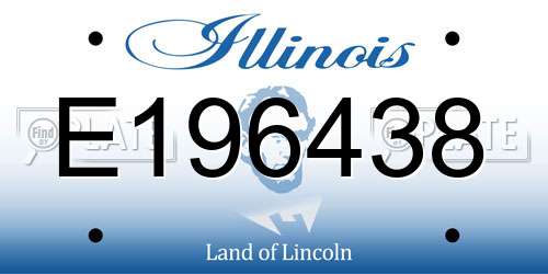 E196438 Illinois License Plate