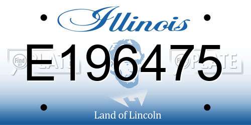E196475 Illinois License Plate