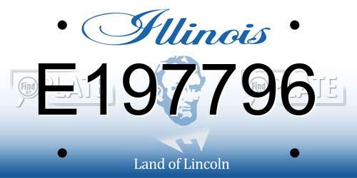 E197796 Illinois License Plate