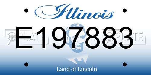 E197883 Illinois License Plate