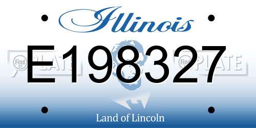 E198327 Illinois License Plate