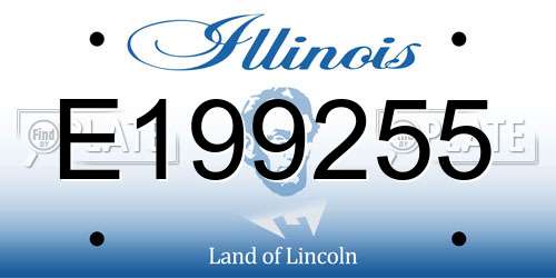 E199255 Illinois License Plate