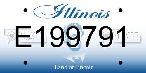 E199791 Illinois License Plate